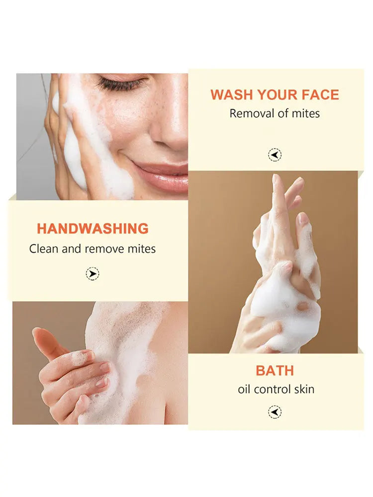 100g*2pcs Fresh Lemon Essential Oil Soap For Washing Handmade Soap For Oil Control Dandruff Removal Smooth Hair Natural Organic