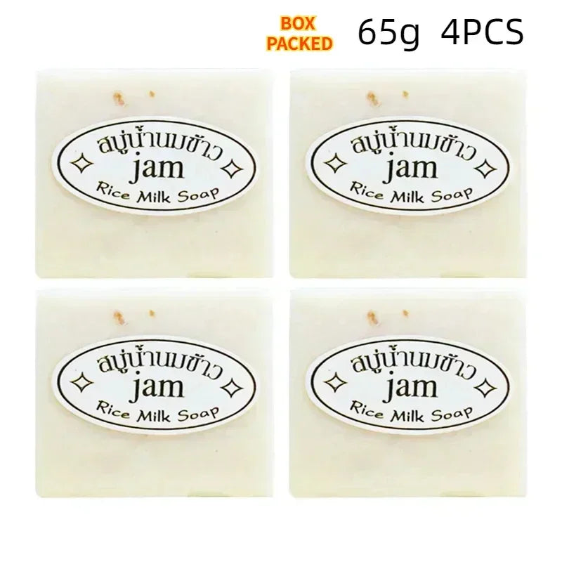 Handmade JAM Rice Milk Goat Milk Soap by K-Brother Thailand Whitening Skin Lightning Beauty Soap Wholesale