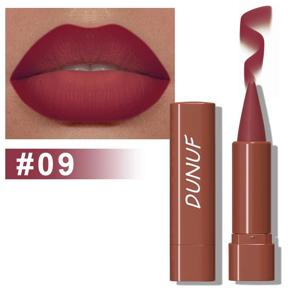 Gradient Lip Liner Pen with Matte Velvet Finish Smooth Application Lipstick for Defined and Elegant Lips
