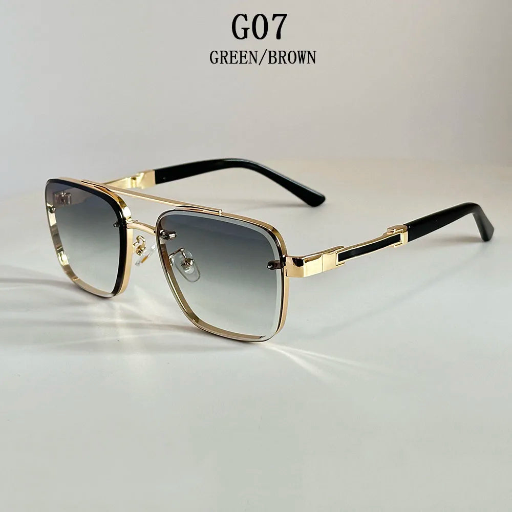 2025 New Square Sunglass Men Luxury Vacation Sunglasses Women Vintage Fashion Glasses Retro Shades Gafas De Sol Hombre Zonnebril