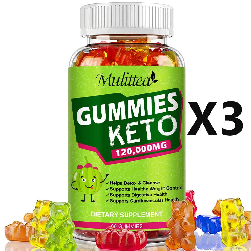 Mulittea Keto Gummies Apple Cider Vinegar For Fat Burner Flat Belly Digestion Detox & Immune Metabolism Diet Weight Management