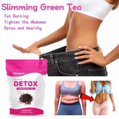 Googeer 28pcs Herbal Detox Tea Slimming Body Enhance Immunity Fat Burning Shaping Curves Weight Loss Tea for Tighten Abdomen