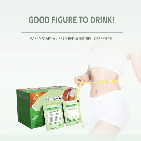 Besunyen Vita eSLife Green Tea – Natural Herbal Cleansing Tea for Digestive Health, 50g (20 Tea Bags)