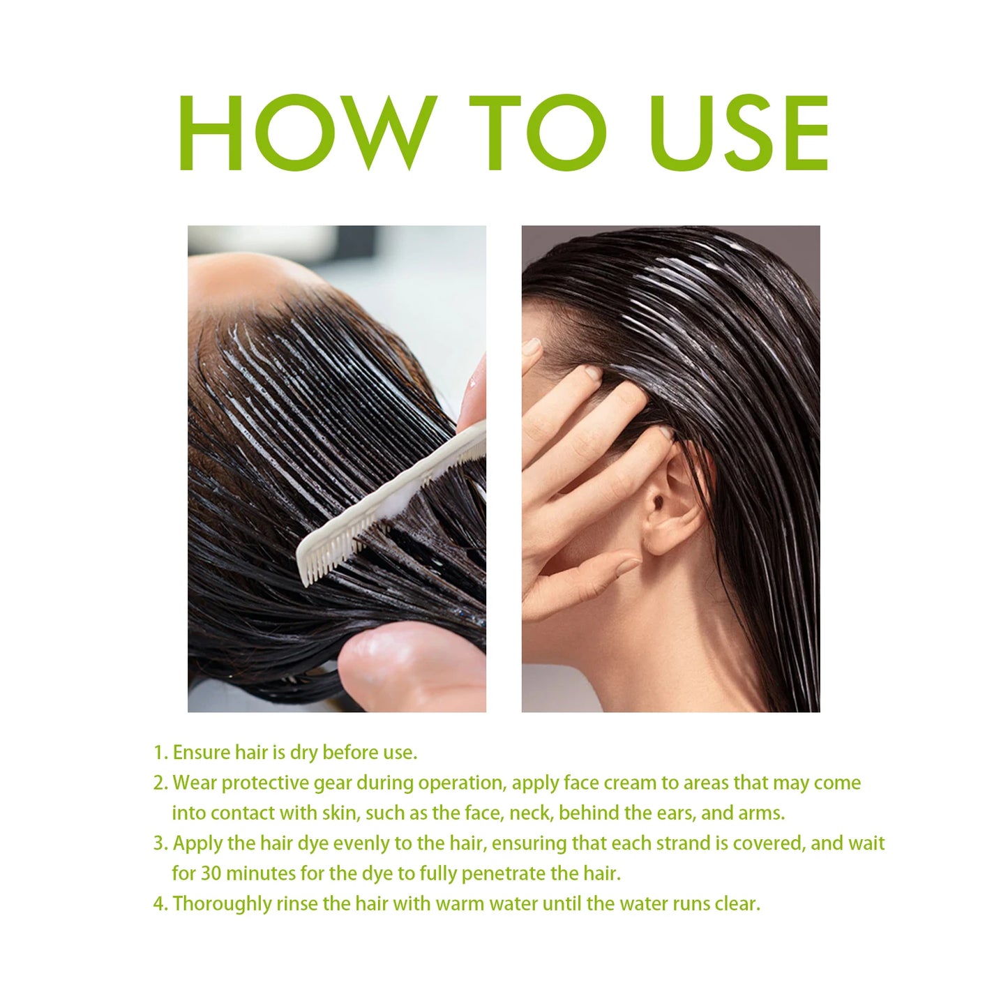 Hoegoa Multi Color Hair Dye Shampoo Moisturizing Non-damaged Fast Coloring Sliver Gray Purple Fashion Hair Styling Cream