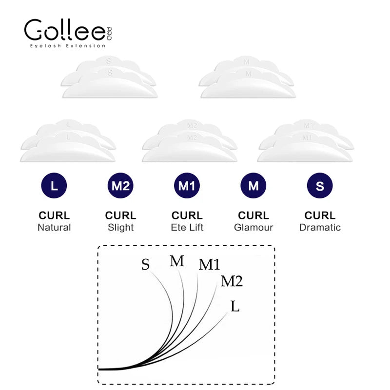 Gollee Lash and Brow Curling Kit Natural Eyelash Lifting Perm Treatment Makeup Set 4-6 Weeks For Lash Curler Perm Long Lasting