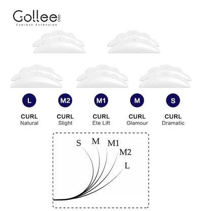 Gollee Lash and Brow Curling Kit Natural Eyelash Lifting Perm Treatment Makeup Set 4-6 Weeks For Lash Curler Perm Long Lasting