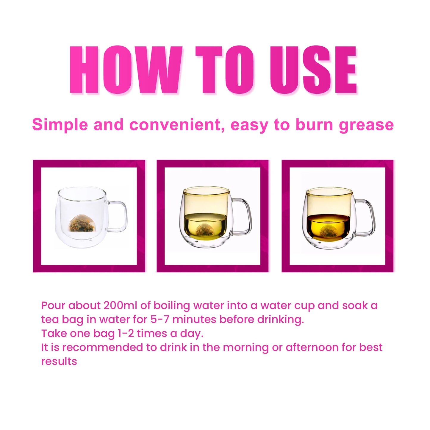 Googeer 28pcs Herbal Detox Tea Slimming Body Enhance Immunity Fat Burning Shaping Curves Weight Loss Tea for Tighten Abdomen