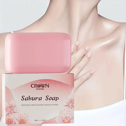 Japanese Facial Soap - Gentle Cleansing, Brightening & Moisturizing, Natural Ingredients for Soft Glowing Skin Sakura Soap