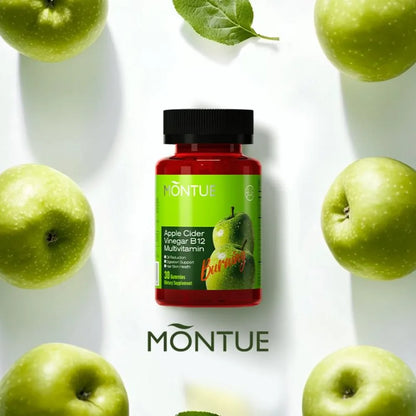 montue-Apple Cider Vinegar +Apple Cider Vinegar and Lactobacillus - Vitamin Complex - Dietary Supplement - 60 Gummies - Made in