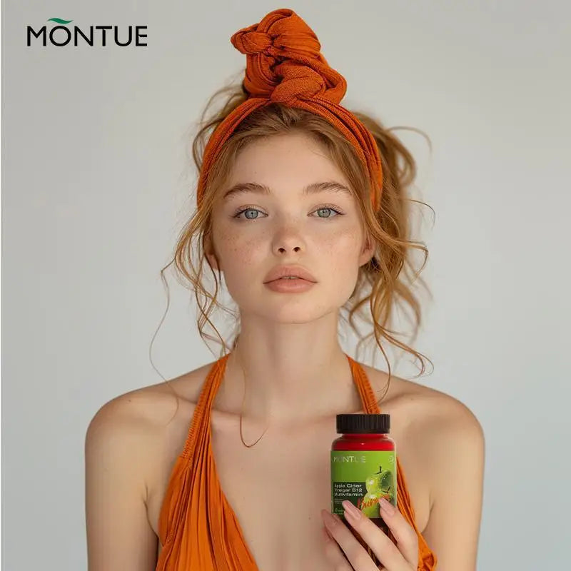 montue-Apple Cider Vinegar +Apple Cider Vinegar and Lactobacillus - Vitamin Complex - Dietary Supplement - 60 Gummies - Made in