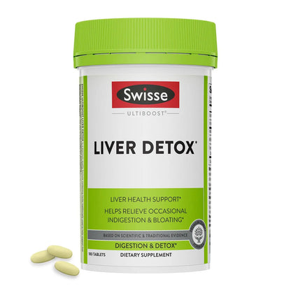 Swisse Liver Cleanse Detox & Repair Supplement | Milk Thistle + Turmeric + Artichoke Extract | 180 Pills for Liver Support