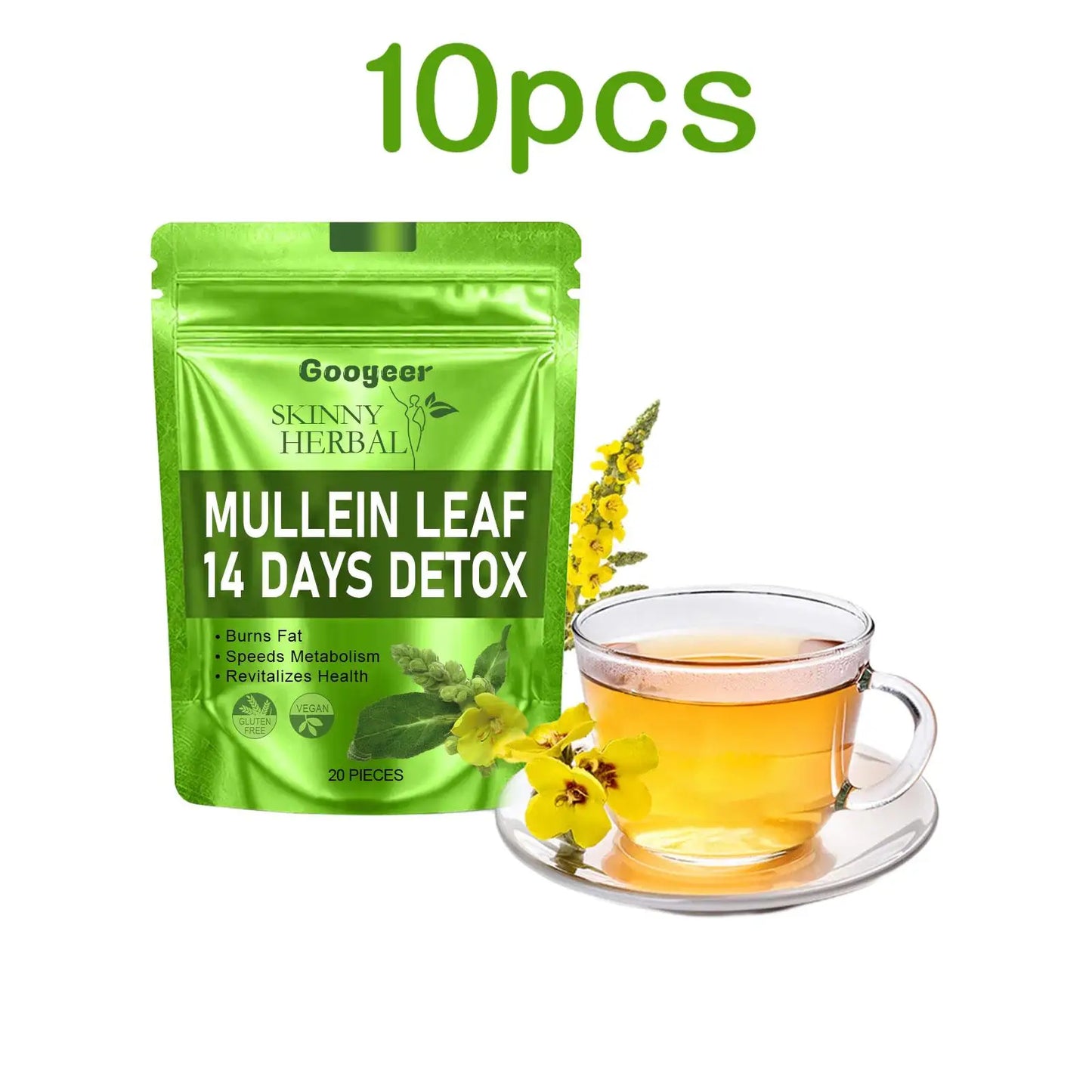 Googeer 20pcs Body Slimming Tea Herbal Detox Enhance Immunity Fat Burning Weight Loss Repair Body Firming Detoxifying Tea