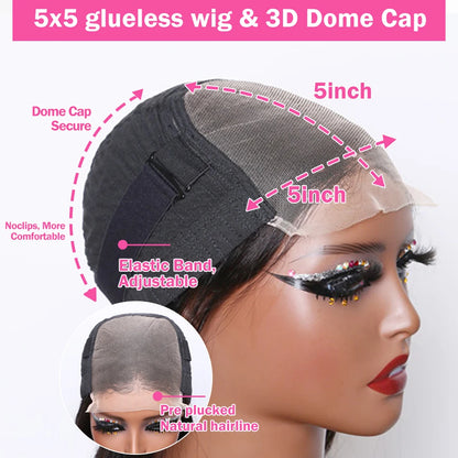 Mossily 300 Density Brazilian 30 40 Inch Bone Straight 13x4 13x6 HD Lace Front Human Hair Wigs Lace Frontal Wig 5x5 Glueless Wig