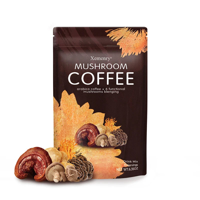 Mushroom Coffee - with Lion's Mane, Cordyceps, Reishi - Replenish Energy, Improve Concentration, Enhance Immunity - 1 Pack