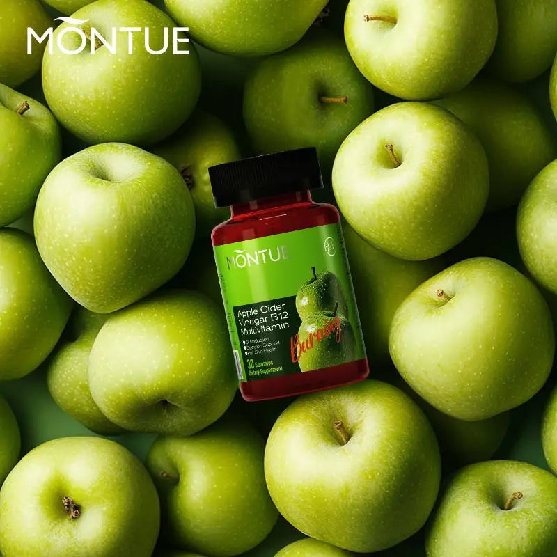 montue-Apple Cider Vinegar +Apple Cider Vinegar and Lactobacillus - Vitamin Complex - Dietary Supplement - 60 Gummies - Made in