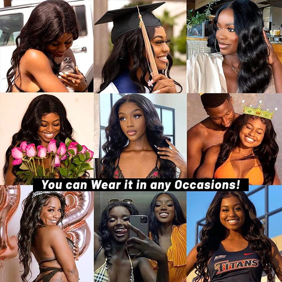 13x4 HD Transparent Lace Front Human Hair Wigs Body Wave Lace Front Wig 13x6 Lace Frontal Wig Brazilian Body Wave Human Hair Wig