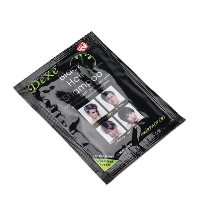 25ml 10Pcs Black Hair Shampoo 5 Mins Dye Hair Into Black Herb Natural Faster Black Hair Restore Colorant Shampoo Treatment