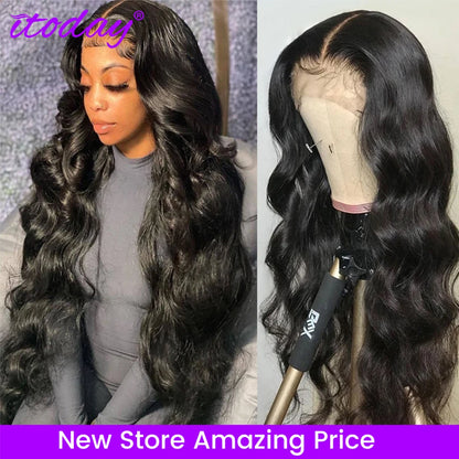 13x4 HD Transparent Lace Front Human Hair Wigs Body Wave Lace Front Wig 13x6 Lace Frontal Wig Brazilian Body Wave Human Hair Wig