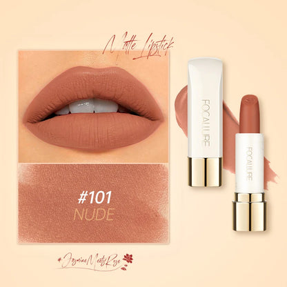 FOCALLURE Natural Matte Lipstick Waterproof Long-lasting Smooth Moisturizing Lip Balms Lightweight Lips Glaze Makeup Cosmetics