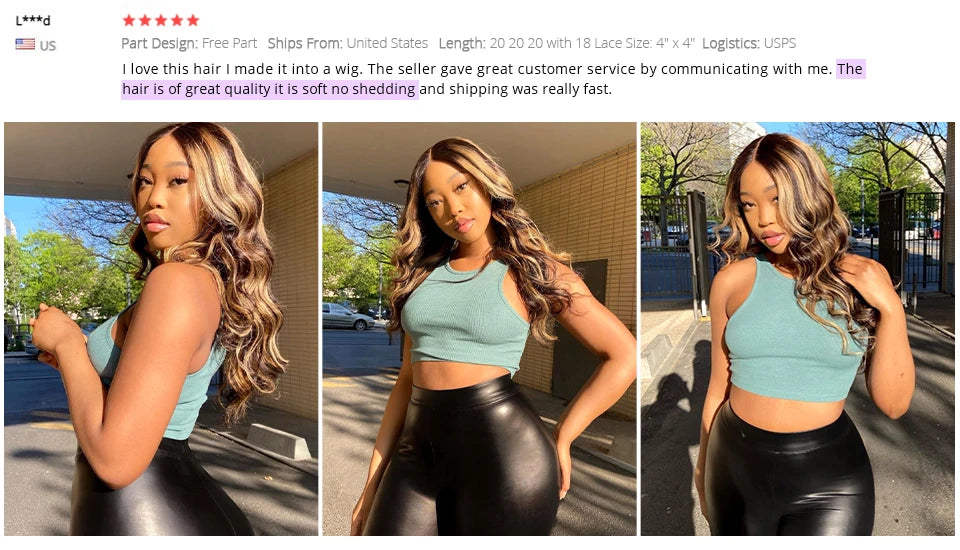 FB 30 Brown Highlight Bundles With Closure Ombred Body Wave Bundles With Closure 1b 4/30 Colored Human Hair Bundles With Closure