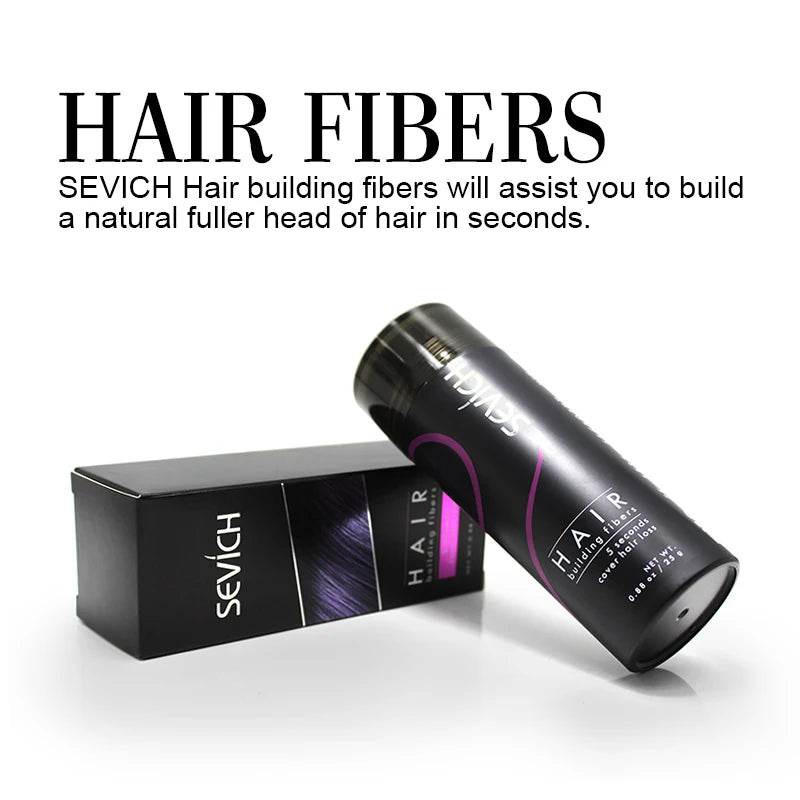 Sevich 10 Colors Hair Fibers Keratin 25g Hair Building Fibers Thickening Spray Hair Loss Products Instant Regrowth Powders