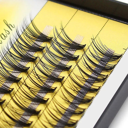 Kimcci 60 Bundles Mink Eyelash Extension Natural 3D Russian Volume Faux Eyelashes Individual 20D Cluster Lashes Makeup Cilia