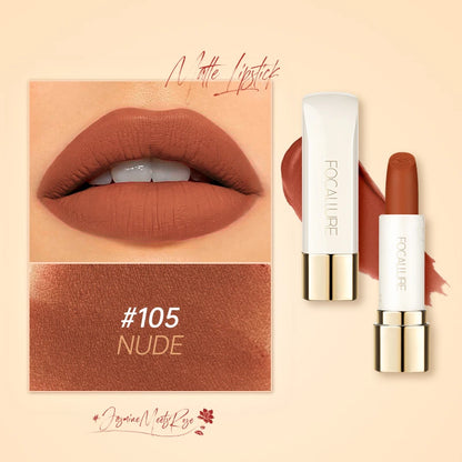 FOCALLURE Natural Matte Lipstick Waterproof Long-lasting Smooth Moisturizing Lip Balms Lightweight Lips Glaze Makeup Cosmetics