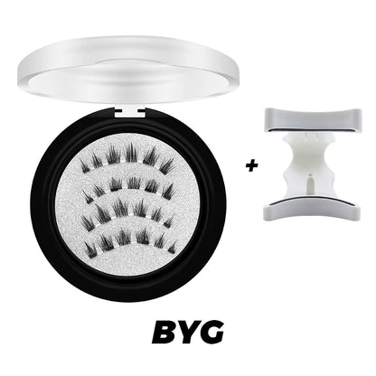 DINGSEN Magnetic Eyelashes 3D Natural False Eyelashes Reusable 4pcs Magnet Clip Set Lashes Extension makeup Tweezers Lash Set