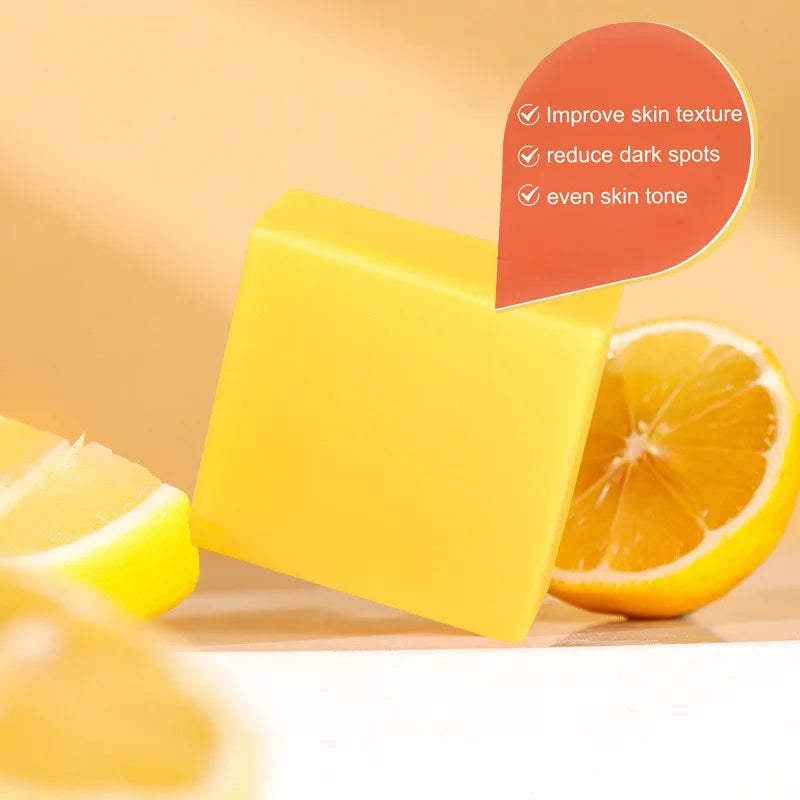 100g*2pcs Fresh Lemon Essential Oil Soap For  Washing Handmade Soap For Oil Control Dandruff Removal Smooth Hair Natural Organic