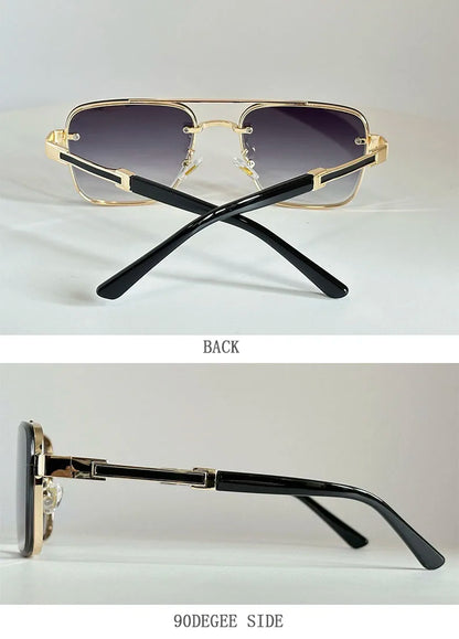 2025 New Square Sunglass Men Luxury Vacation Sunglasses Women Vintage Fashion Glasses Retro Shades Gafas De Sol Hombre Zonnebril