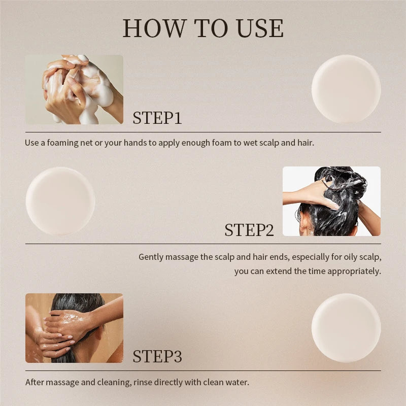 2-in-1 Natural Anti-Hair Loss Shampoo Bar with Batana and Rosemary – Controls Oil, Strengthens Roots, Vegan & Long-Lasting