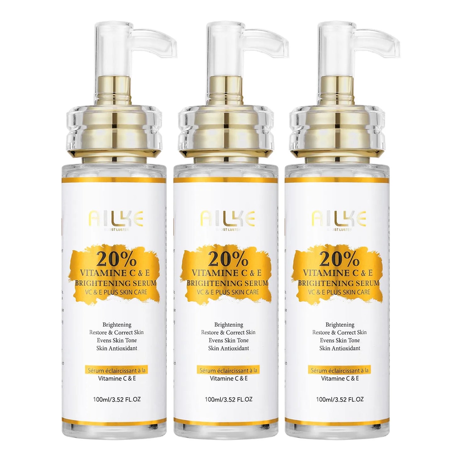 AILKE Vitamin C Skin Care Set, with Lightening Body Lotion, Even Skin Tone Cream, Whitening Serum, Brightening Soap