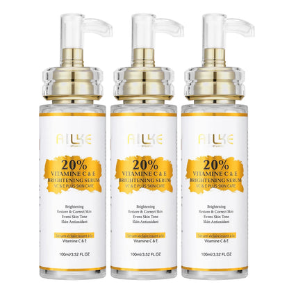 AILKE Vitamin C Skin Care Set, with Lightening Body Lotion, Even Skin Tone Cream, Whitening Serum, Brightening Soap