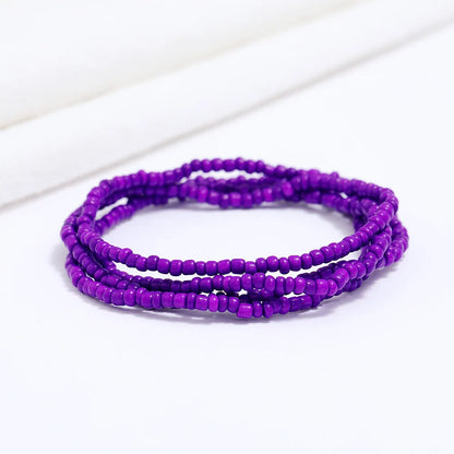 New Fashion Multi-layer Handmade Colored Rice Beads Beach Chain Summer Popular Waist Chain Women BD7051