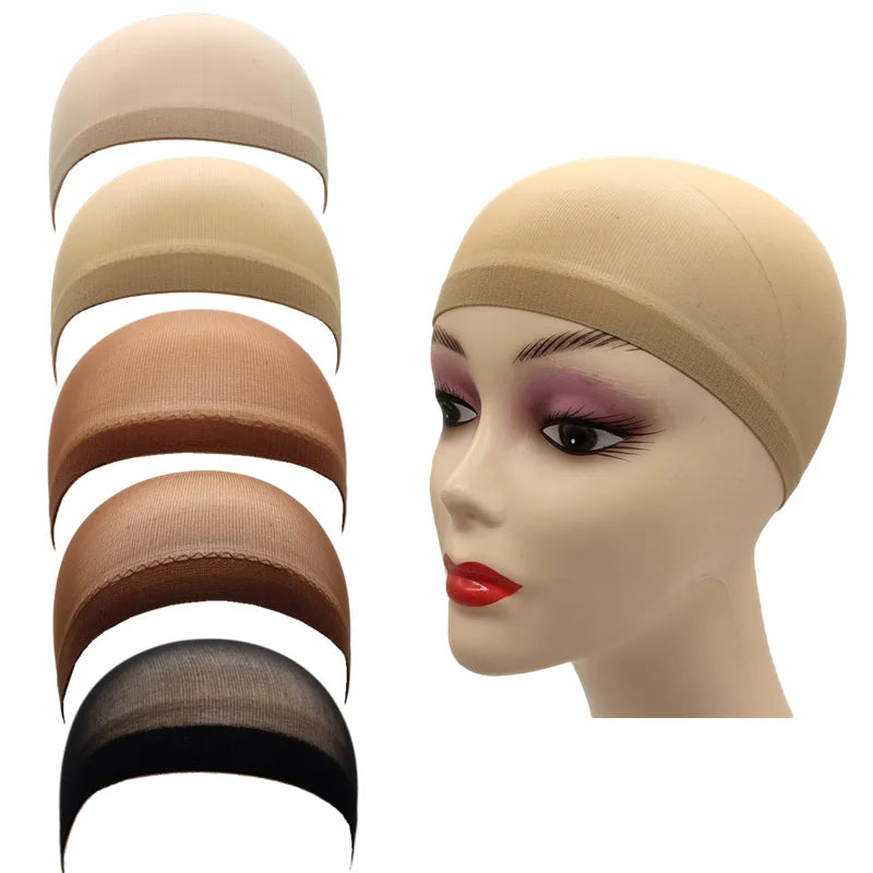 1/6/12bags Ventilated Nylon Mesh Nude Stocking Wig Cap Hairnets Stretchy Close End Super Extra Thin Skin Breathable Wig Cap