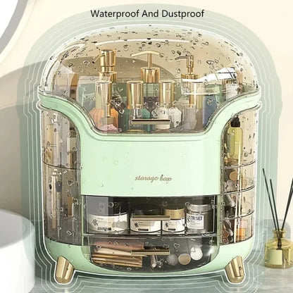 Desktop Makeup Organizer Transparent Jewelry Cosmetic Storage Box Dustproof Large Capacity Makeup Container Jewelry Lipstick Box