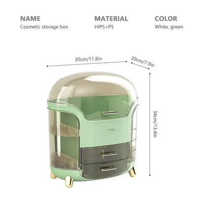 Desktop Makeup Organizer Transparent Jewelry Cosmetic Storage Box Dustproof Large Capacity Makeup Container Jewelry Lipstick Box