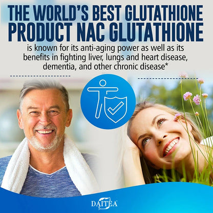 Daitea - Glutathione Collagen Capsules, Advanced Complex NAC Supplement, Immune Function, Support Respiratory Health
