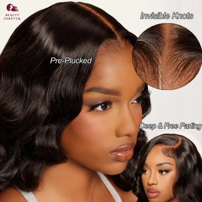 Beautyforever 3D Body Wave Bye Bye Knots Glueless Wig Human Hair Ready to Wear Lace Front Wig 100% Raw Human Hair Wig