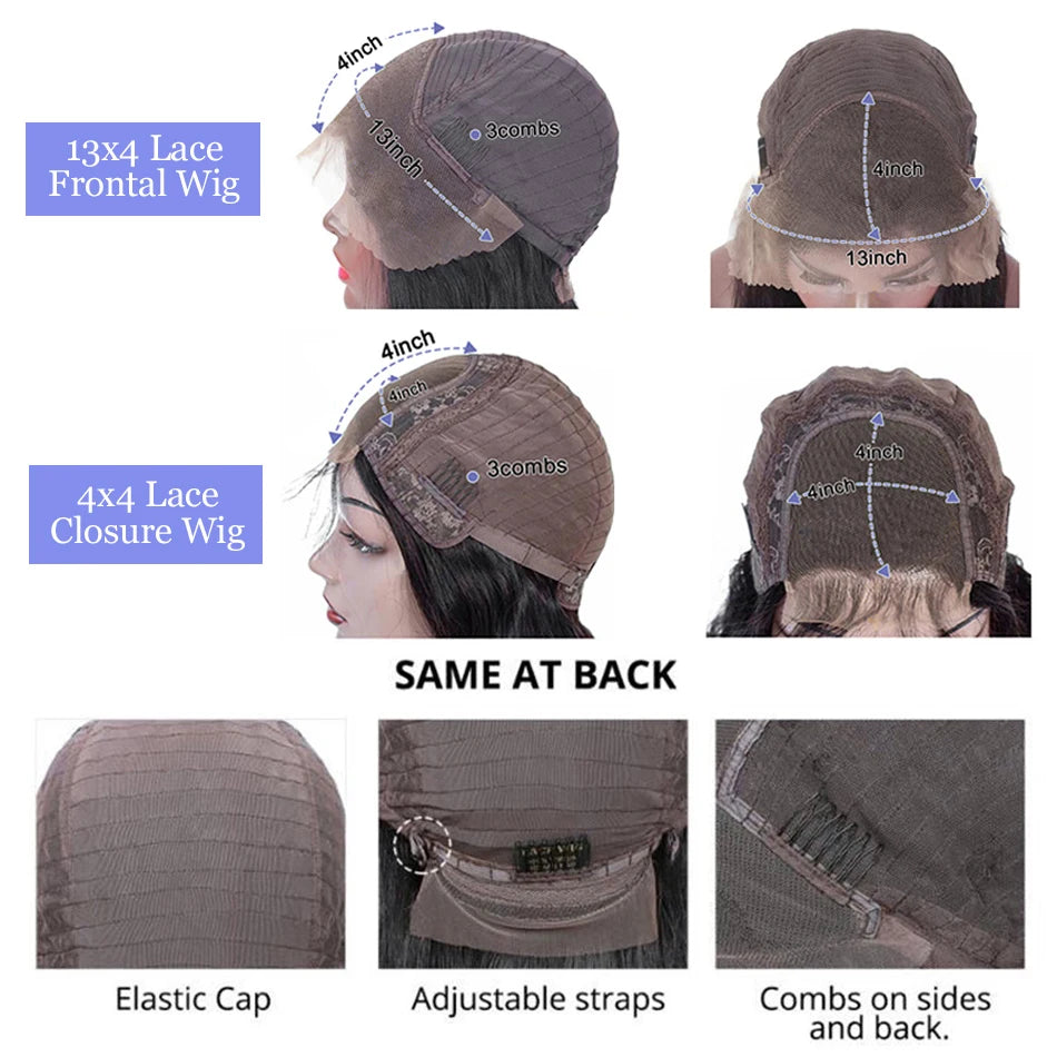 Curly Short 100% Human Hair Wig 200% Density Deep Wave Bob Wigs 13×4 Lace Front Black Brazilian Remy Wig for Women 12 14 Inch