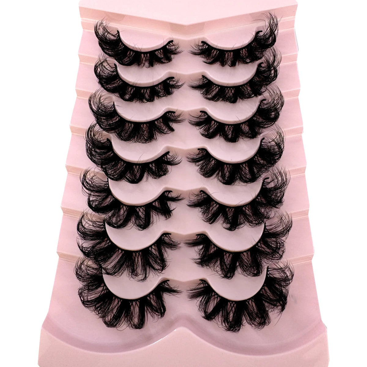 7 Pairs Russian Strip Lashes DD Curl Lashes Pack Fluffy False Lashes russian Lashes Pack Fluffy False Lashes russian extensions