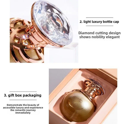 Golden Fruity Perfume Long Lasting Elegant Scent Pear Freesia Vanilla Musk Notes Luxury Fragrance Women Sweet Floral Fragrance