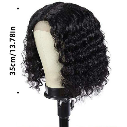 Natural Bob Wig Human Hair Small Curly Wig European And Wigs Women'S Gradient Color Short Curly Hair Synthetic For Cosplay