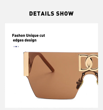 New 2024 Luxury Designer Square Sunglasses Women Fashion Trendy Punk Sun Glasses Ladies Gradient Shades Eyewear Oculos UV400