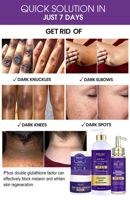 AILKE Premium Skin Lightening Cream - Dark Spot Corrector for Uneven Skin Tone - Face, Body, Underarm, Knees, Elbows, Knuckle
