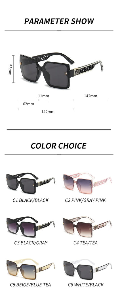 New Classic Fashion Sunglasses Women Luxury Glamour Men Brand Glasses Square Stylish Unisex UV400 Shades