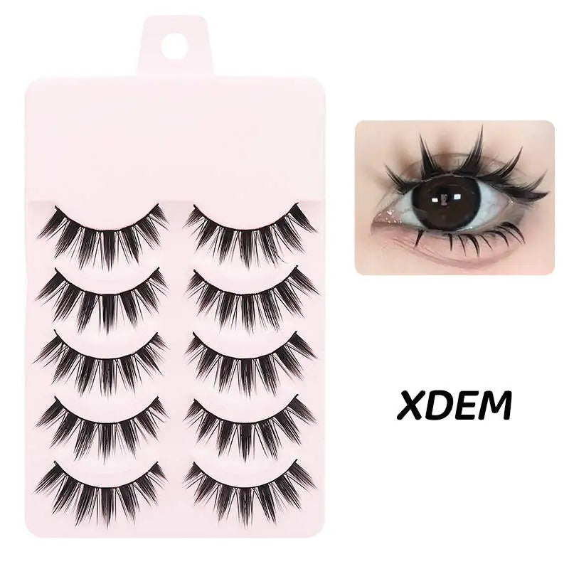 New Manga Lashes Soft Natural Eyelashes Thick False Eyelashes Manga Eyelashes Daily Dating Makeup Eyelashes Lashes Wispy