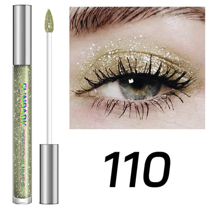 Glitter Liquid Eyeshadow, Silver Monochrome Tone, Waterproof Makeup Effect, Shimmer Pigment Eye Shadow Pallete Set