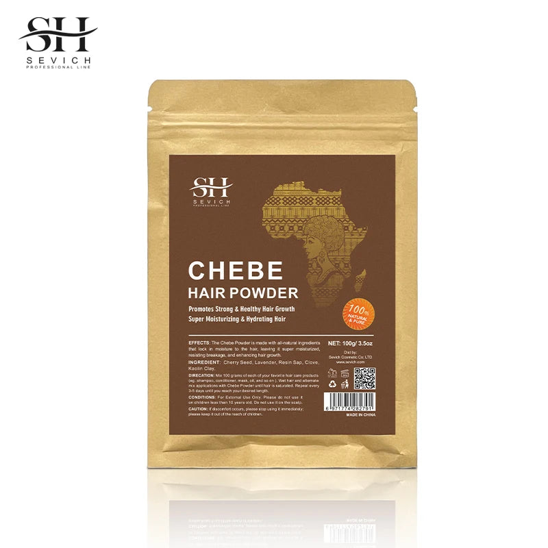 Sevich 100% Chebe Powder Effective Growthing Hair Improves Hair Density Nourishes Follicles Fast Regrowth Hair Product 100g
