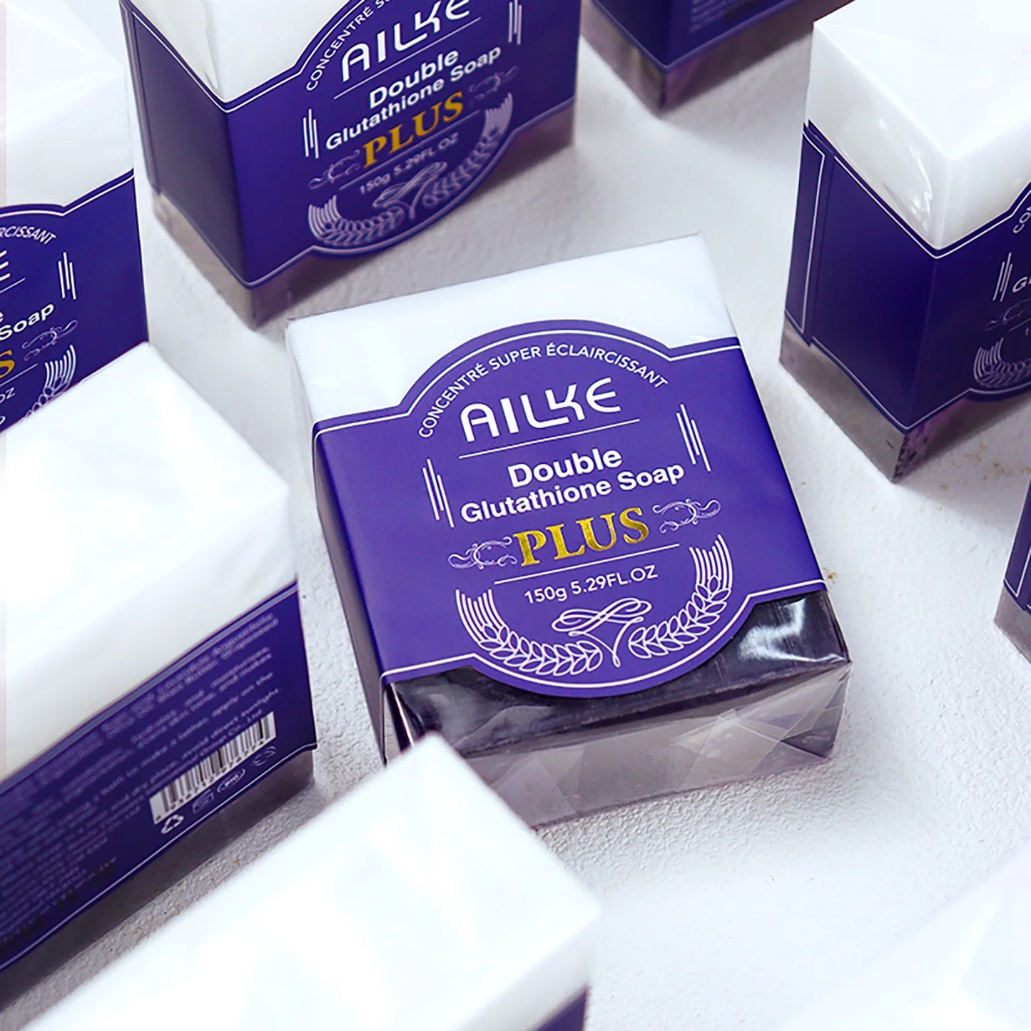 AILKE Lightening Soap Bar, With Organic Glutathione & Lavender, For Face, Body, Reduce Spots, Clean Skin,Support Customized LOGO